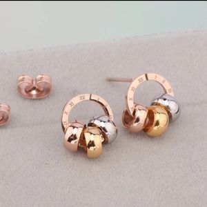 Stainless Steel Roman Numerals Stud Earrings